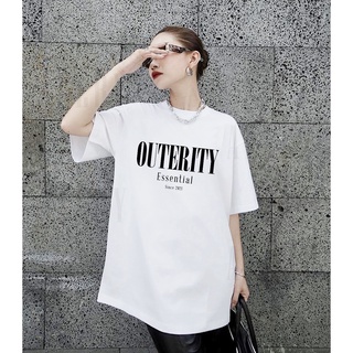 Áo thun unisex outerity essential tay lỡ nam nữ form rộng