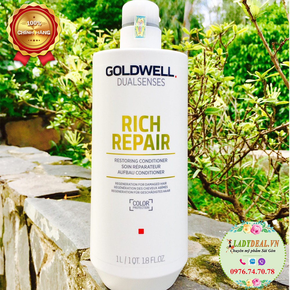 Dầu xả phục hồi tóc hư tổn Goldwell Rich Repair 1000ml