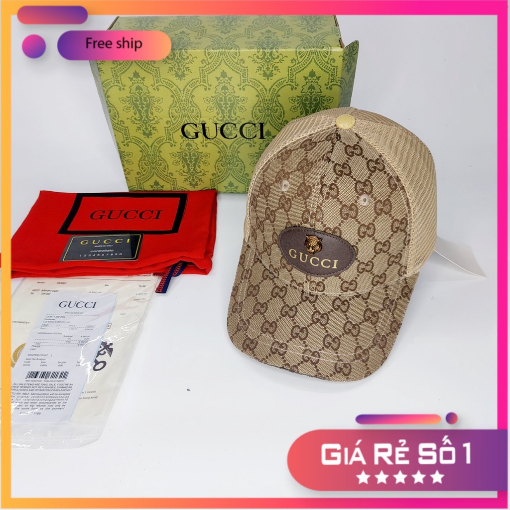 Nón kết gc Mũ lưỡi trai Gc hổ sắt thời trang thể thao nam nữ cao cấp logo nổi màu xanh vàng full box cực đẹp