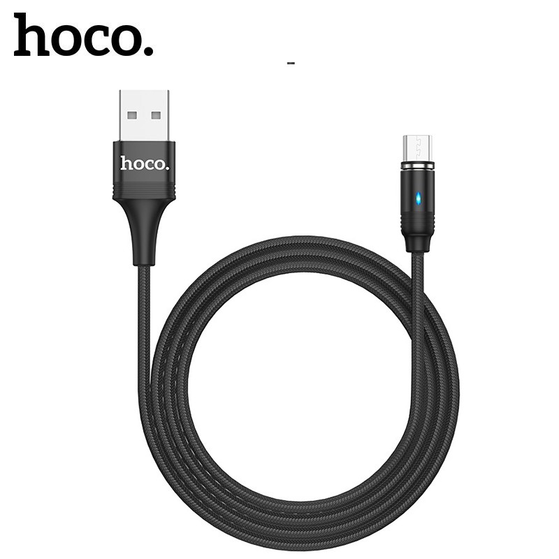 Cáp sạc nhanh 2A Hoco U76 Micro đầu sạc nam châm tích hợp đèn Led dài 1.2M cho Android