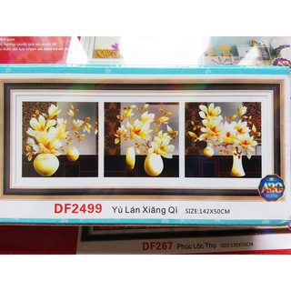 Tranh đính đá hoa ghép 3 bức df2499