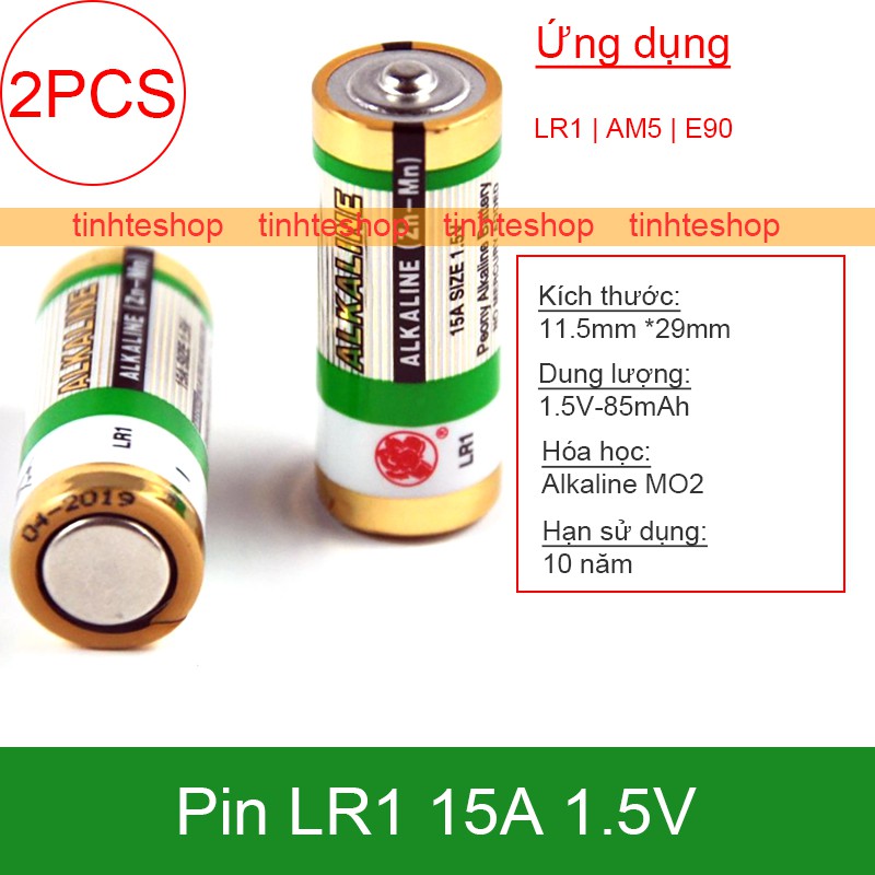 2 viên - Pin tiểu nhỏ 1.5V-85mAh LR1 AM5 E90 EASTFIRE dùng cho Đồng hồ, Máy tính, Máy ảnh.v.v