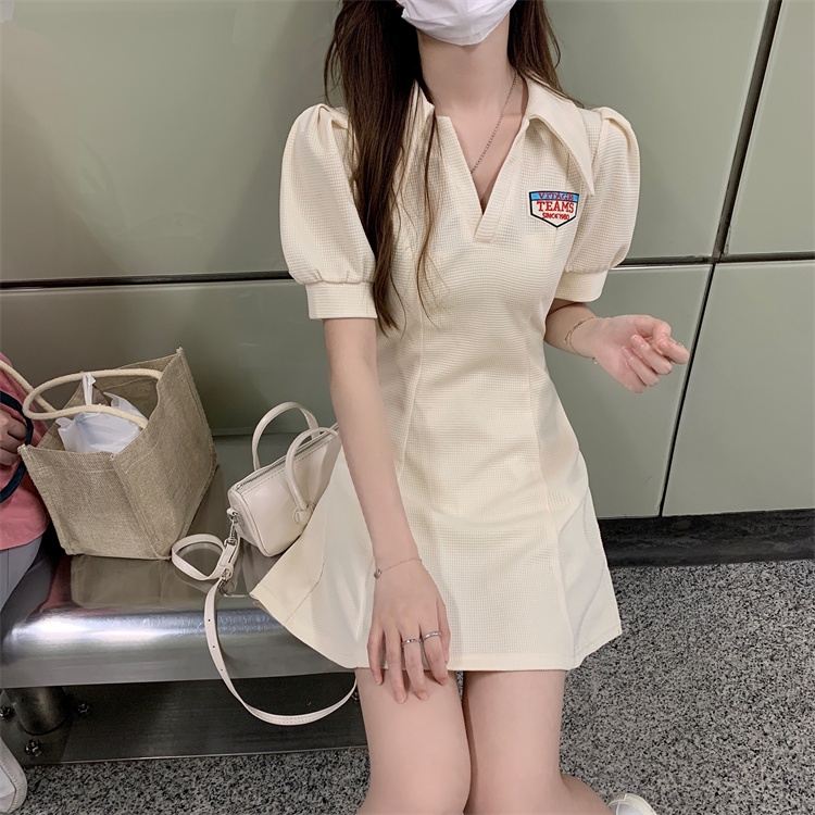 Xiaozhainv Đầm polo Ngắn Tay Thời Trang Dành Cho Nữ