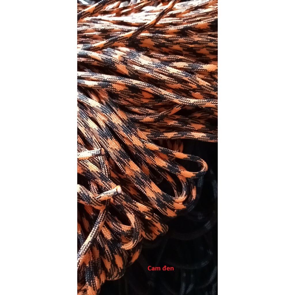 Bó 28-30mét dây dù paracord 7 lõi 4mm tròn -