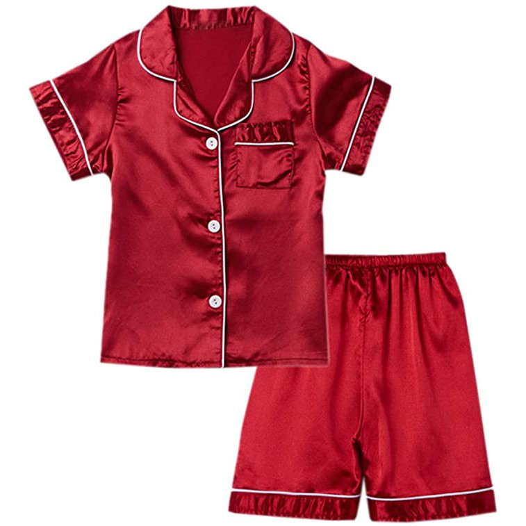 Set Đồ Ngủ Tay Ngắn In Hình Dễ Thương Cho Bé