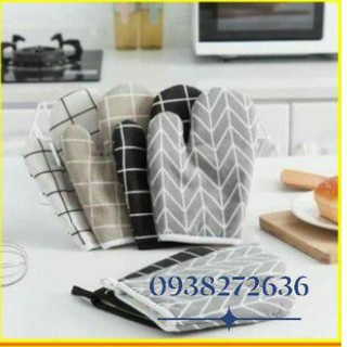 Găng Tay Làm Bánh/ Lò Nướng Nhấc Nồi Chất Liệu Dày Chống Nóng tốt