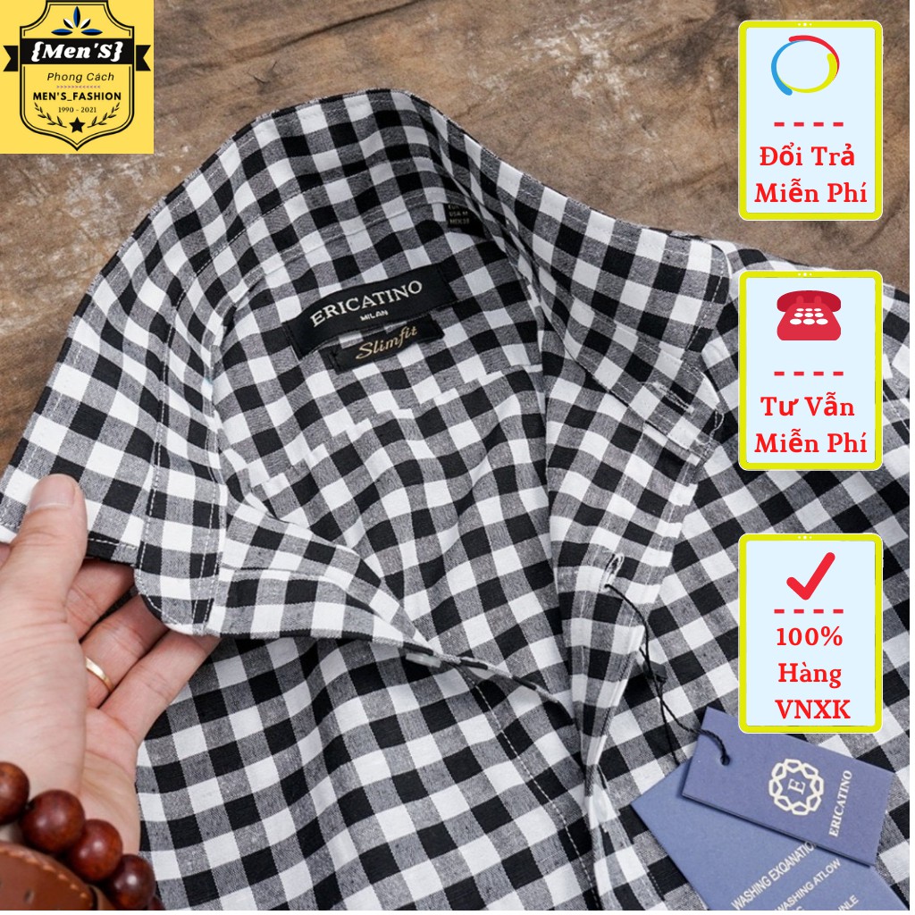 Áo sơ mi nam, áo sơ mi nam Hàn Quốc kẻ karo, kiểu dáng đẹp, trẻ trung năng động. | BigBuy360 - bigbuy360.vn