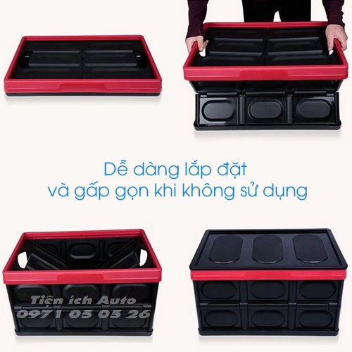Thùng đựng đồ đa năng xếp gọn, gấp gọn 56L | tienich_auto