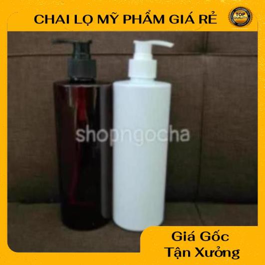 Chai Chiết Mĩ Phẩm ❤ RẺ VÔ ĐỊCH ❤ Chai nhựa pet vòi nhấn 500ml cao chiết mỹ phẩm , phụ kiện du lịch