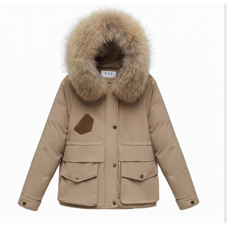 áo khoác phao nữ lót lông hàng đep siêu xinh 2021