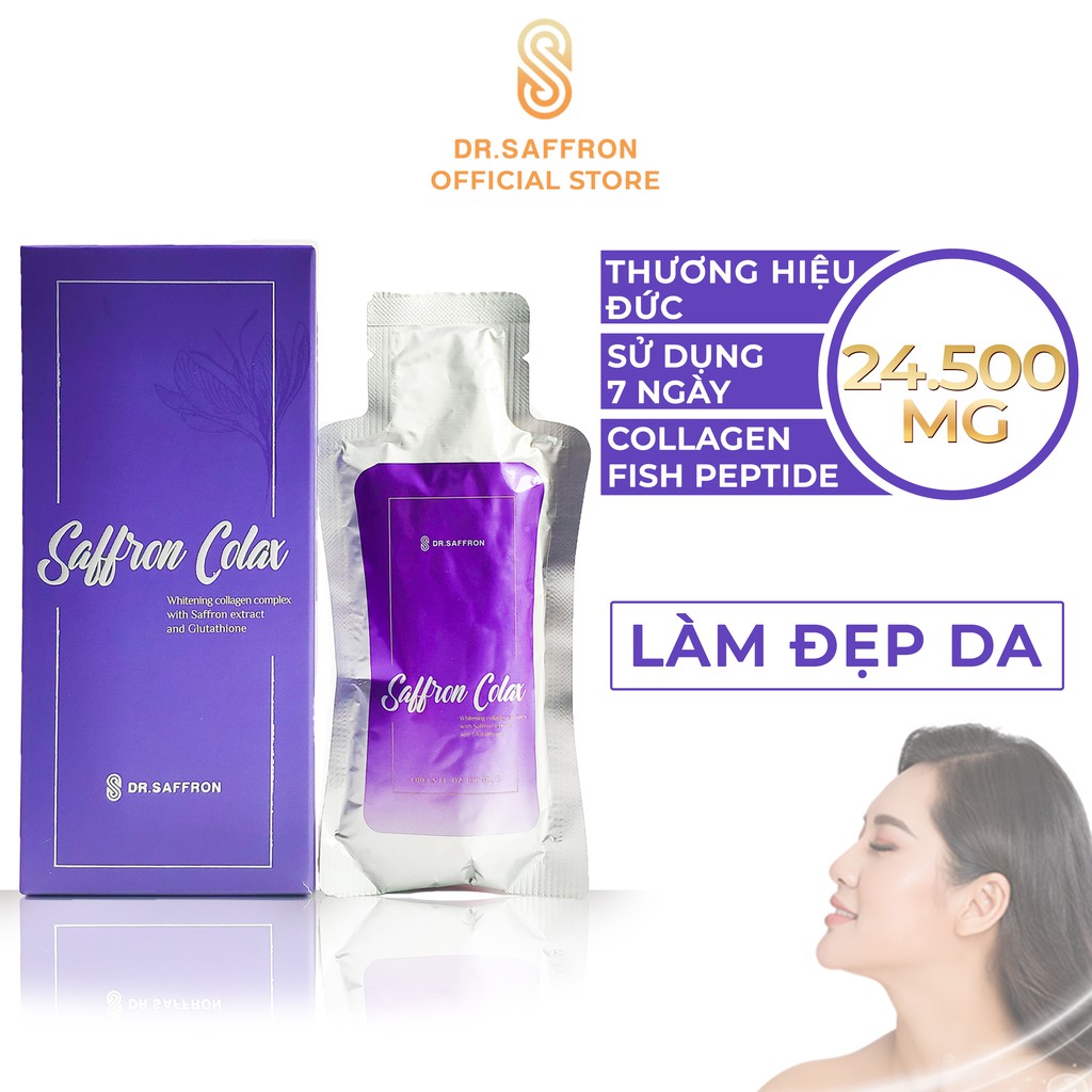 Collagen cô đặc Saffron Colax dạng nước hộp 7 túi x 30ml/túi nhập khẩu chính hãng