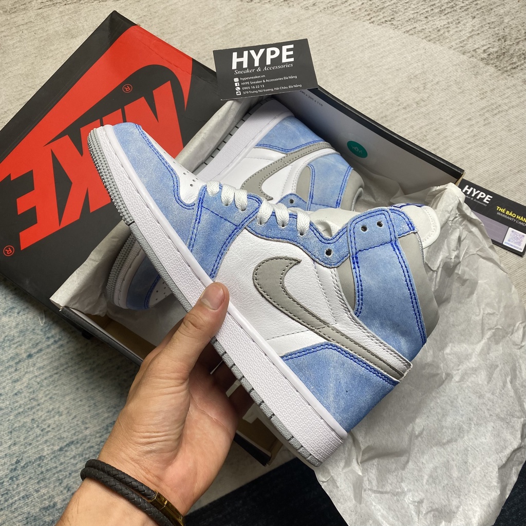 Giày sneaker Jordan 1 Hyper Royal (giày bóng rổ Xanh/Trắng) - Hype Sneaker | Bản best Quality