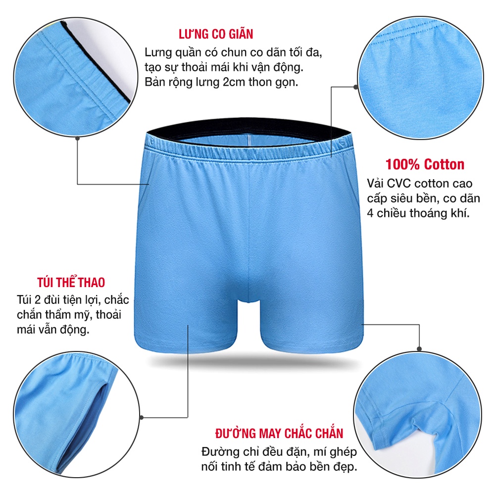 Quần short nam nữ WAN đùi ngủ mặc nhà Cotton co giãn 4 chiều thoáng mát mềm mại