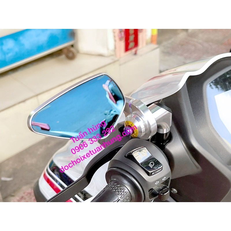 Kính chiếu hậu moto gadget v2  full titan gắn xe máy hàng cao cấp - gương kiểu xe máy - gương titan xe máy