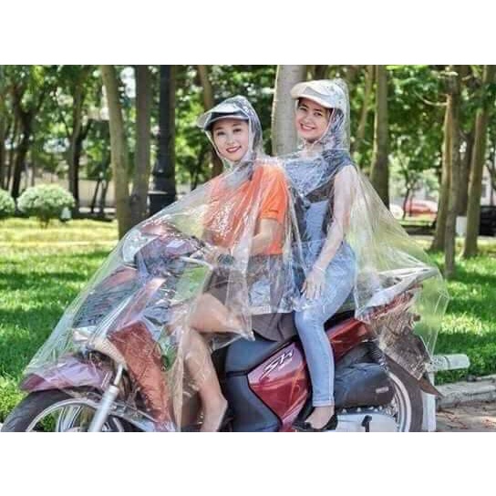 Áo mưa trong suốt 1 đầu, 2 đầu siêu dai, siêu đẹp, thời trang