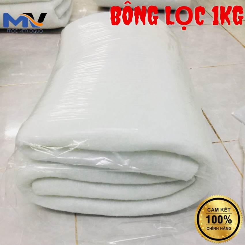 Bông lọc trắng, vật liệu lọc nước cho bể cá, bể thuỷ sinh, hồ cá