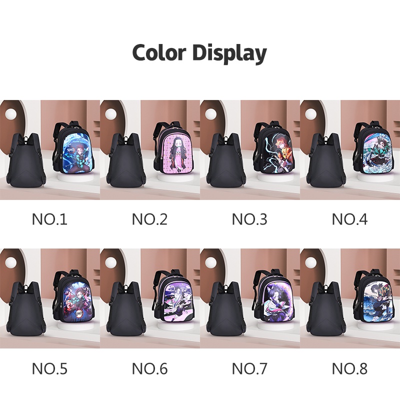 Menas Ba Lô Đi Học Trọng Lượng Nhẹ In Họa Tiết Hoạt Hình anime Cho Bé