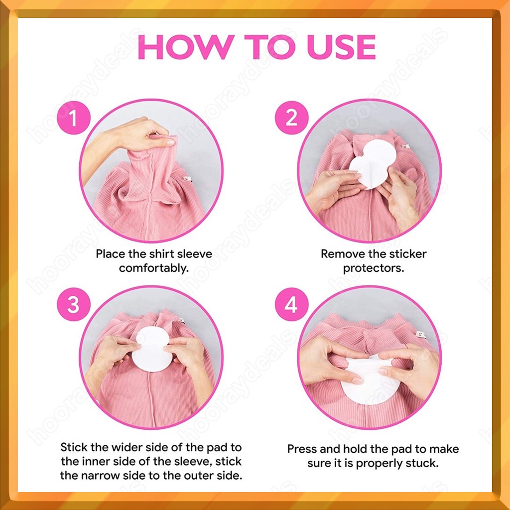 Set 2 Miếng Dán Thấm Mồ Hôi Vùng Da Dưới Cánh Tay Tiện Lợi
