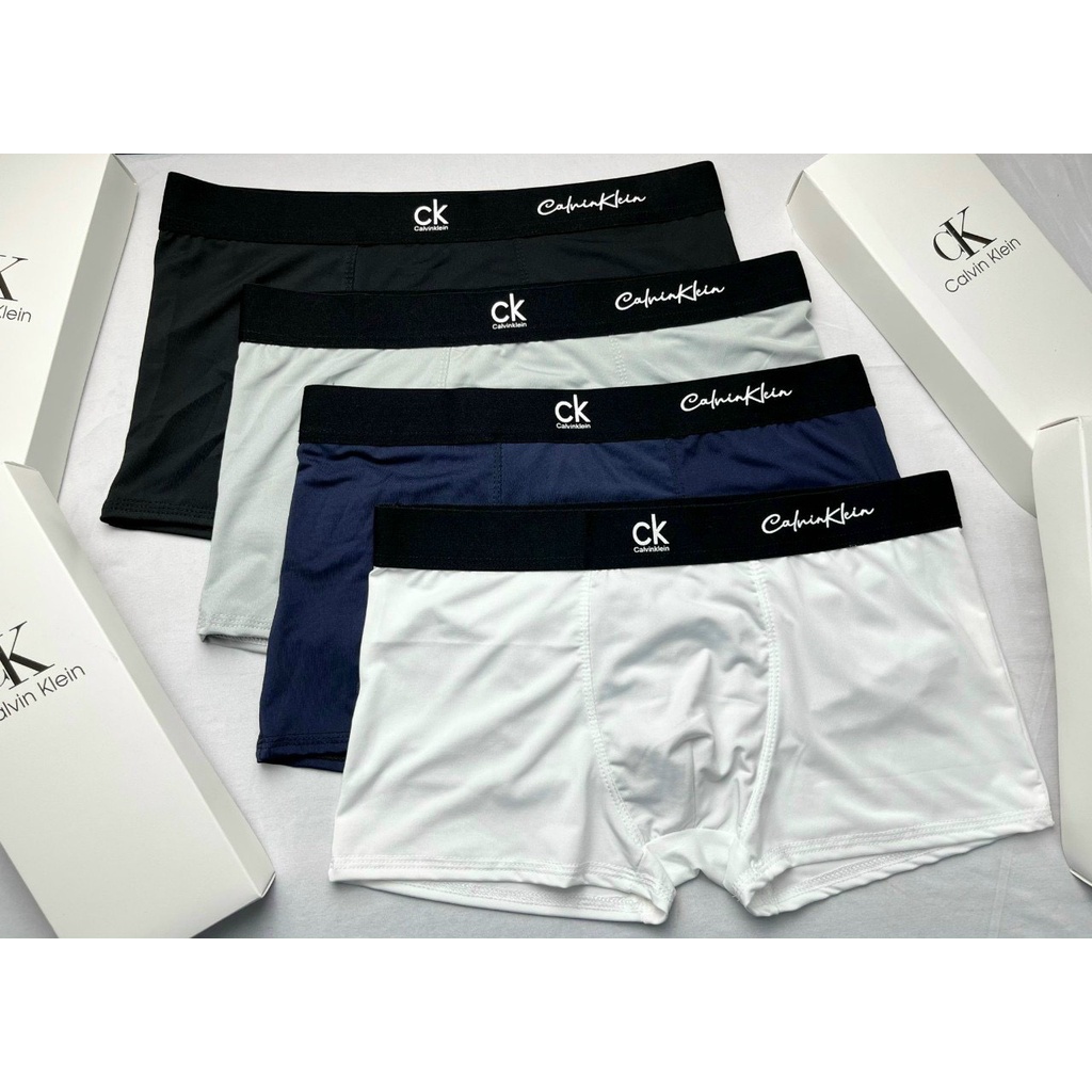 Quần lót Nam BOXER thun co dãn tốt chữ CK thoáng mát, không hầm bí