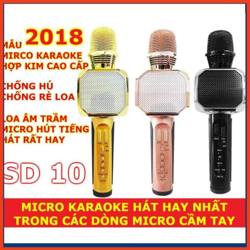 Big sale -  Loa bluetooth,Micro kèm loa Bluetooth Karaoke SD-10 Model 2018 cực hay