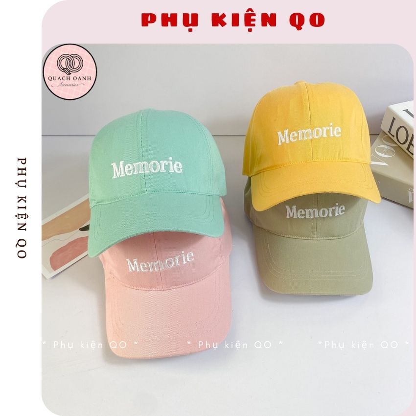 Mũ lưỡi trai ❤️ Nón kết thêu chữ Memorie phong cách Ulzzang form unisex nam nữ CAP06