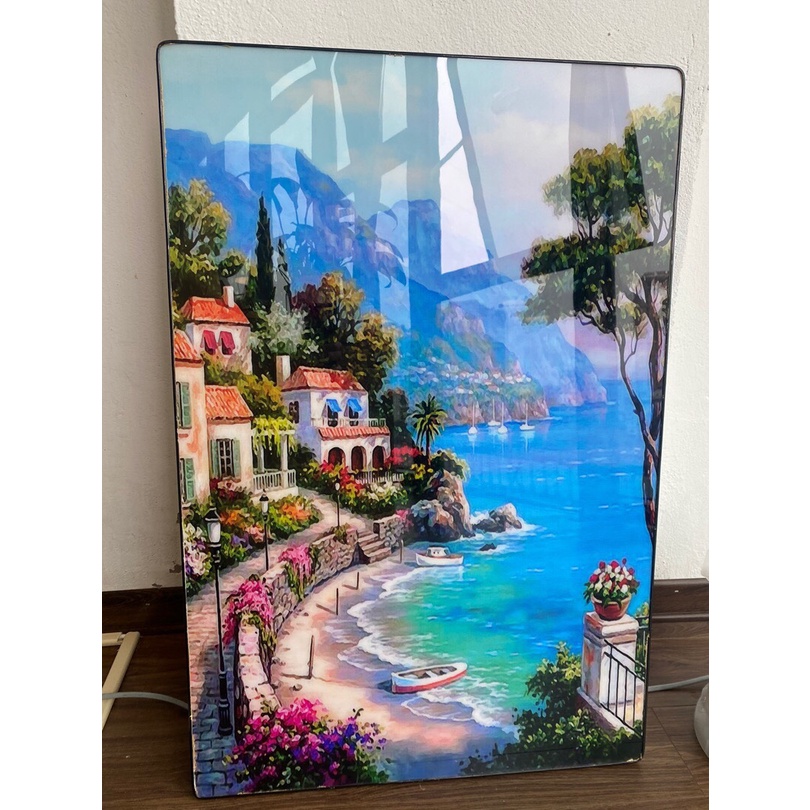 HD1 Tranh Treo Tường Phòng Khách Phong Cách Châu Âu Kiểu Phong Cảnh Biển Sang Trọng