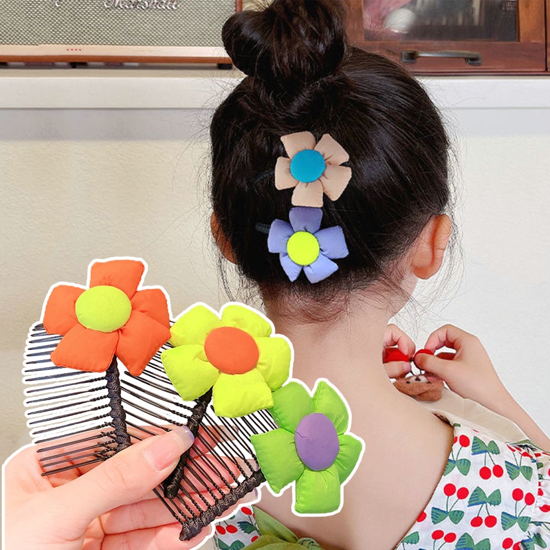Kẹp Tóc Đính Hoa Nhỏ Xinh Xắn Thời Trang Cho Bé Gái timetunnel