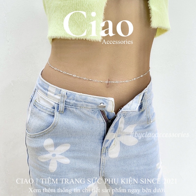 [HOẢ TỐC 1H] Vòng bụng/ Vòng eo thiết kế đính đá mã 08 phong cách trendy Ciao accessories