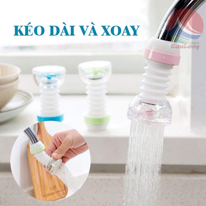Vòi Áp Rửa Hoa Sen Xoay Tròn, Có Thể Kéo Dài, Tháo Lắp Dễ Dàng, đầu vòi rửa bát thông minh, vòi nối tăng áp hoa sen