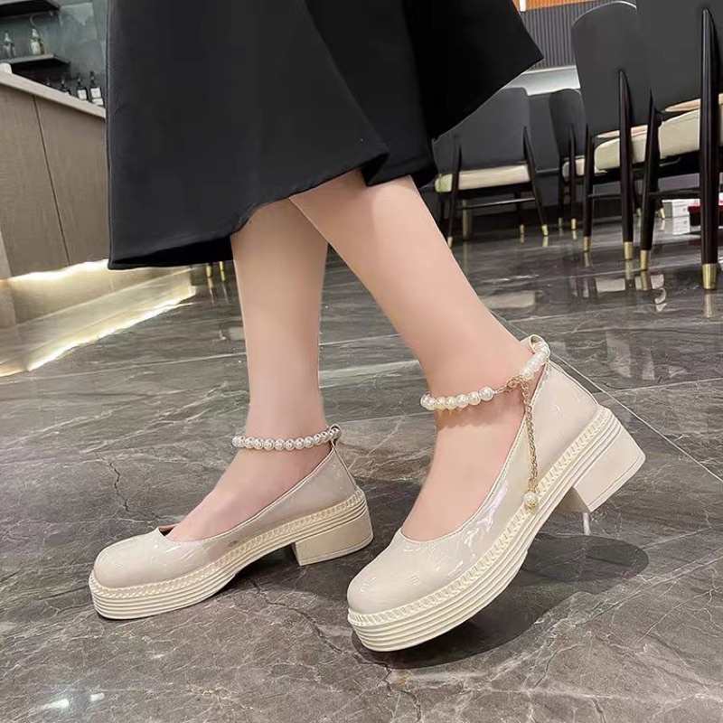 GIÀY LƯỜI BÚP BÊ DA BÓNG