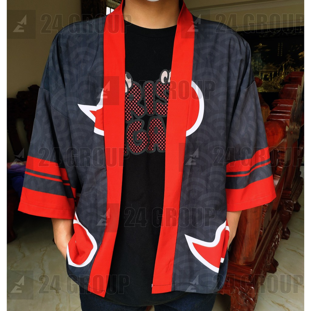 [TỰ MAY] Áo choàng khoác yakuta Haori happi truyền thống Nhật Bản cosplay phong cách Akatsuki trong Naruto anime itach | BigBuy360 - bigbuy360.vn