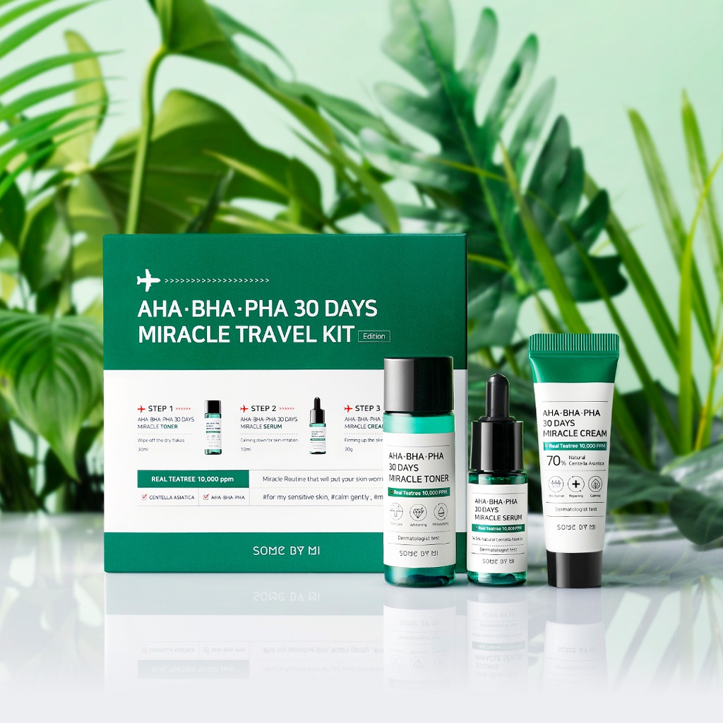 Bộ Kit 3 món tiện lợi dành cho da mụn AHA- BHA-PHA 30 Days Miracle Travel Kit