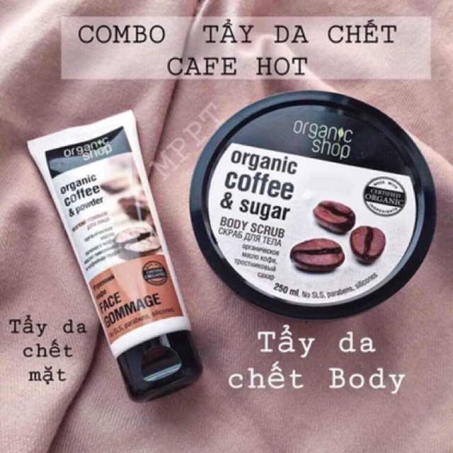 Bộ đôi tẩy da chết coffee cho face &amp; body