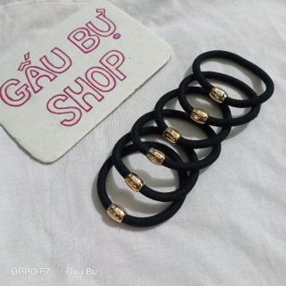 Set 10 sợi dây cột tóc đen trơn