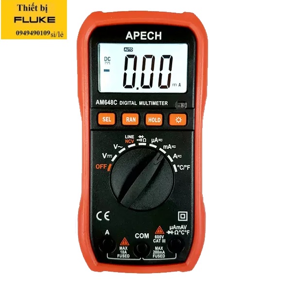 Apech AM - 648C Đồng Hồ Đo Điện Đo Nhiệt Độ Đo Vạn Năng Điện Tử Apech AM 648C