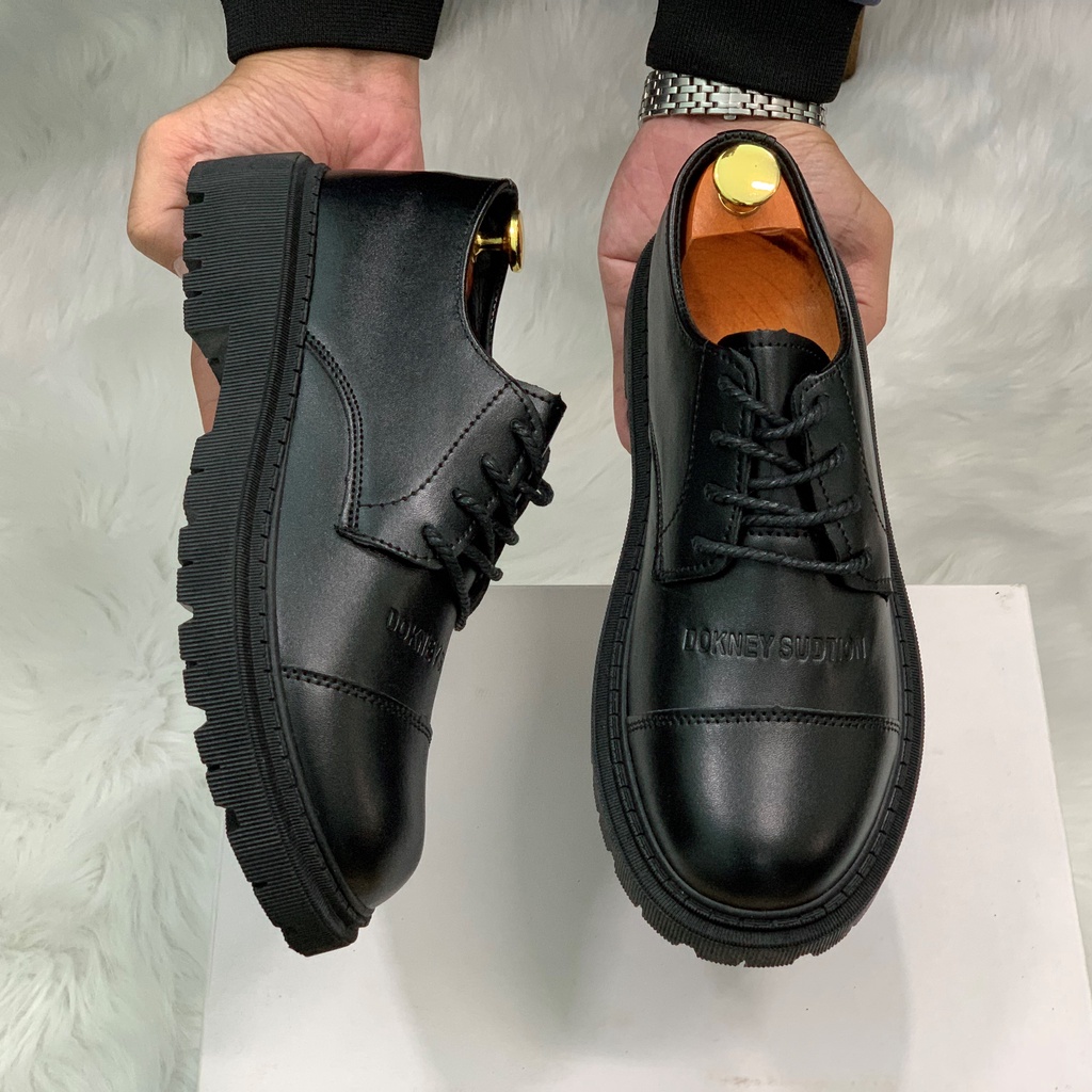 (Video) Giày Bốt dr martens thấp cổ viền ngang tăng chiều cao  cm mã DKE