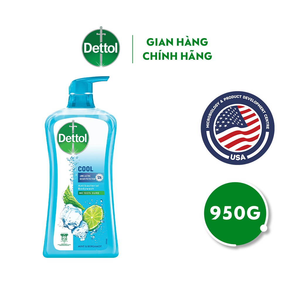 Sữa tắm Dettol mát lạnh tức thì - chai 950g