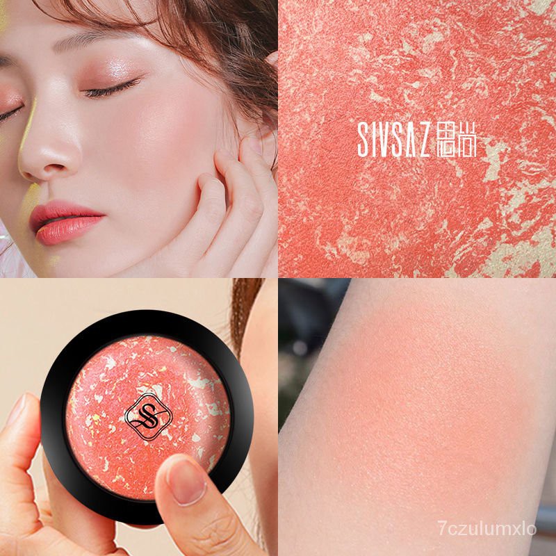 Blusher Ánh Sáng Cao Ba-Trong-Một Sinh Viên Rouge Đĩa Đĩa Sửa Chữa Trang Điểm Màu Cam Tự Nhiên Và Sức Sống Của Mặt Trời 