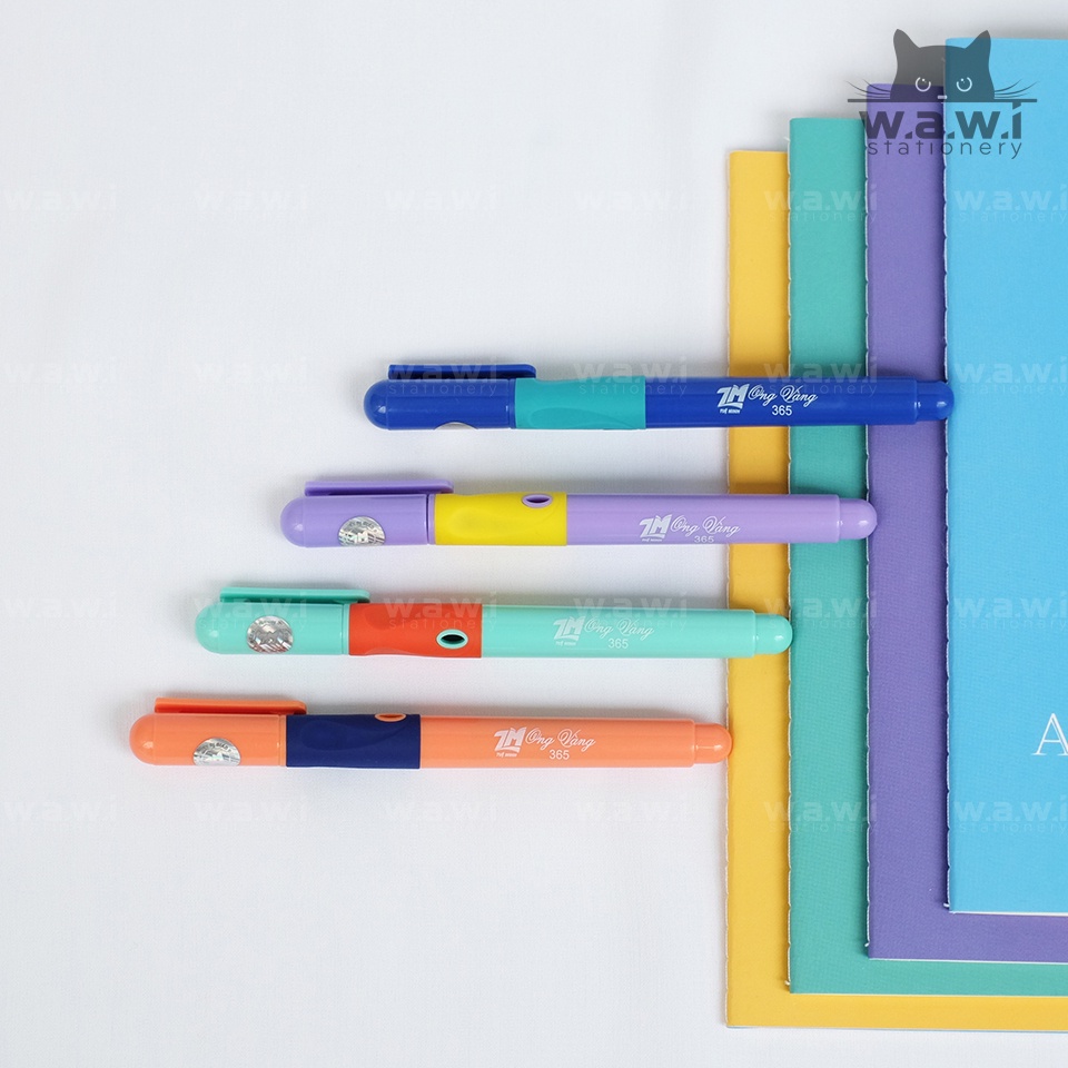 Bút máy luyện chữ Ong vàng , ngòi kim tinh mài êm cho bé