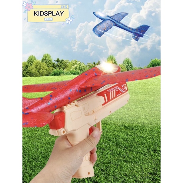 Đồ chơi trẻ em Kidsplay máy bay phản lực cực hot Tiktok 2022,súng bắn máy bay xốp siêu lượn
