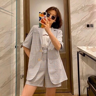 Set vest caro hai món quần short
