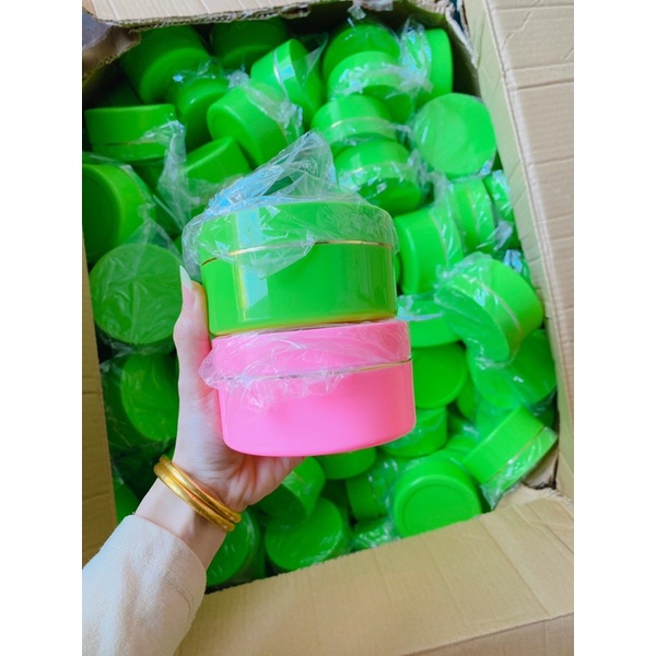 lẻ hủ nhựa đựng kem 200g màu xanh lá