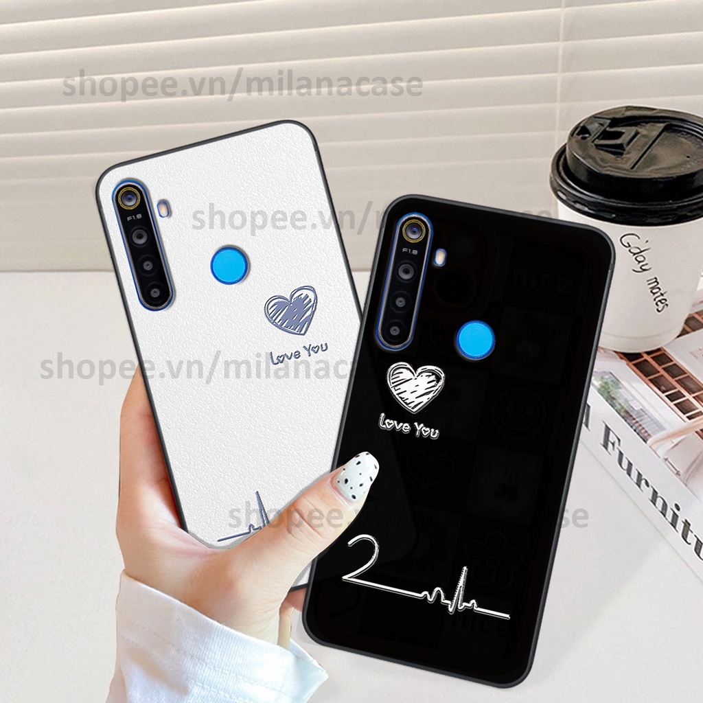 Ốp Realme 5 / 5 Pro / C3 in hình caro trái tim siêu đẹp, siêu nét đầy phong cách cá tính