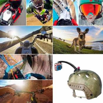 Giá Đỡ Gắn Mũ Bảo Hiểm Cho Camera Hành Trình Gopro Xiaomi Yi Brica Sjcam