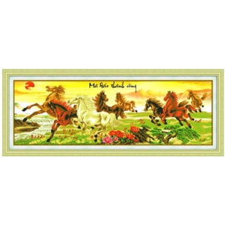 Tranh đính đá mã đáo thành công khổ lớn( đính nhiều)Kt 229x80cm