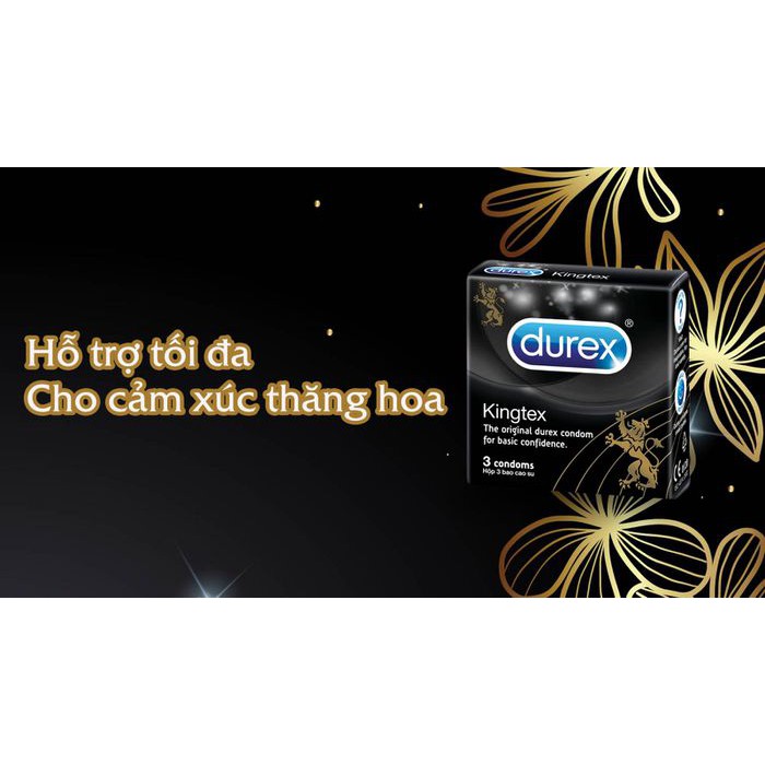 [CHE TÊN] - Bao Cao Su Durex Kingtex Hộp 3 Cái