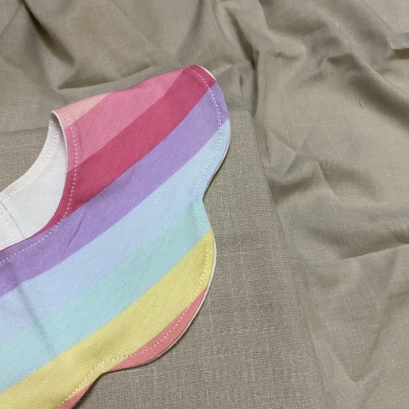 Yếm vải tròn cổ hoa Hàn Quốc chất cotton organic cho em bé từ 0-36m