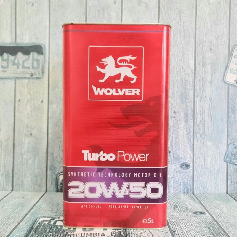 Nhớt động cơ ô tô, xe tải Wolver Turbo Power 20W50 5L