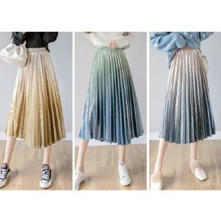 Chân váy xếp li phối màu thanh lịch