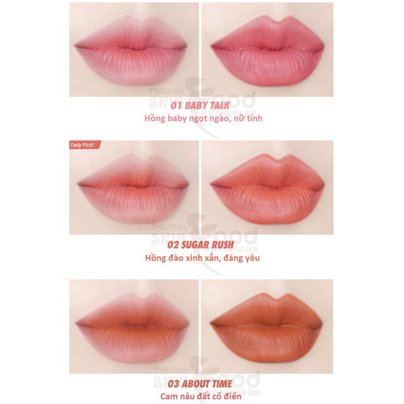 [G02] [ MÀU 03-15] Son Kem Siêu Lì, Chống Trôi CandyLab Creampop The Velvet Lip Color 4.5g S002